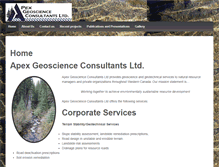 Tablet Screenshot of apexgeoconsultants.com